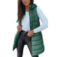 ❄️Women Long Puffer Vest 👗 | Solid Color | Sleeveless | Hooded | Winter Wear 💕（BUY 2 FREE SHIPPING)）