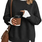 Women's Fake Two Piece Layered Crewneck Sweatshirt