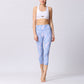 Leaves Butterfly Print Sports Yoga Cropped Leggings Women's Yoga Capri Pants
