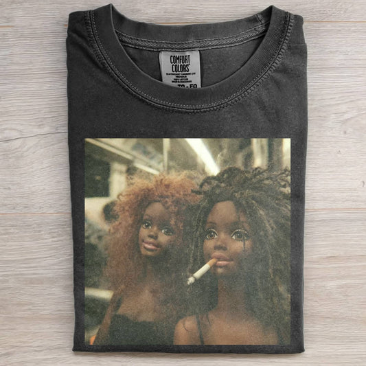 BLACK GIRL DOLL GIRL FUNNY MEME TEE