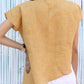Women'S Casual Solid Color Cotton And Linen Mismatched Tops