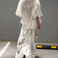 Fashion Personality Design Printed Top & Wide Leg Pants Two-Piece Set