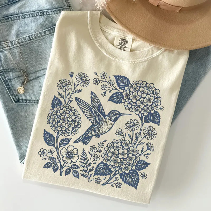 Hummingbird Floral T-shirt