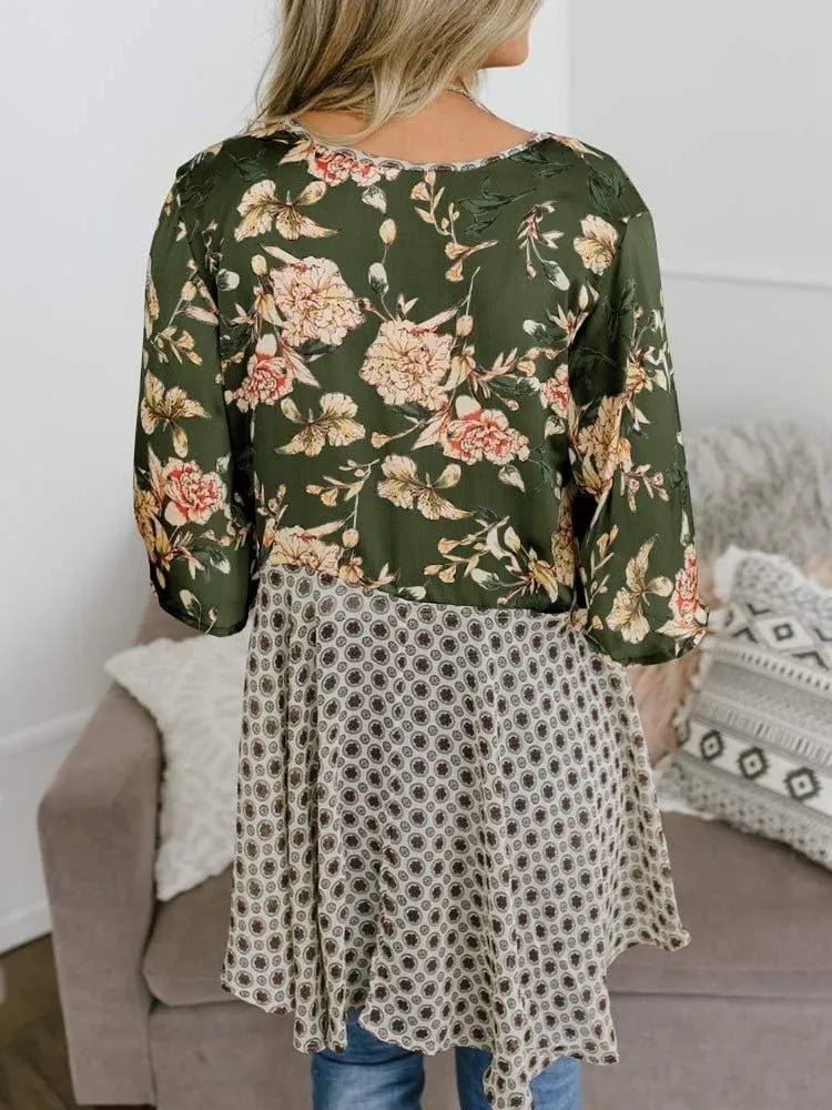 ✨Women's Floral Kimono Ruffle Sleeve Tie Cardigans Flowy Boho Loose Cover Ups