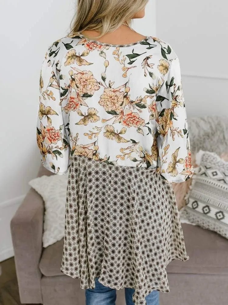 ✨Women's Floral Kimono Ruffle Sleeve Tie Cardigans Flowy Boho Loose Cover Ups