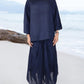 Women'S Casual Round Neck Solid Color Loose Skirt Two-Piece Set