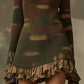 Green Tones Camouflage Knit Mini Dress