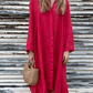 Women's Loose Casual Long Sleeve Shirt Dress