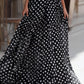 Polka Dot Chiffon V-Neck Maxi Dress