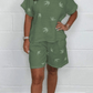 Women'S Casual Loose Printed Shorts Suit