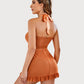 Lace Babydoll Open Front Halter Nighty