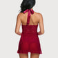 Lace Babydoll Open Front Halter Nighty