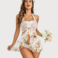 Lace Babydoll Open Front Halter Nighty