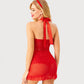 Lace Babydoll Open Front Halter Nighty