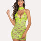 Lace Chemise Halter Dress