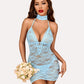 Lace Chemise Halter Dress
