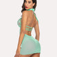 Lace Chemise Halter Dress
