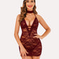 Lace Chemise Halter Dress