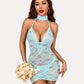 Lace Chemise Halter Dress