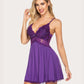 Lace Modal V-Neck Full Slip Sleep Dress