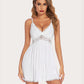 Lace Modal V-Neck Full Slip Sleep Dress