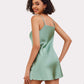 Satin Slip Nightgown Mini Dress