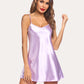 Satin Slip Nightgown Mini Dress