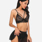 3 Piece Sets Lace Bralette, Skirt with Panty