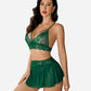 3 Piece Sets Lace Bralette, Skirt with Panty
