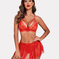 3 Piece Sets Lace Bralette, Skirt with Panty