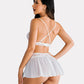 3 Piece Sets Lace Bralette, Skirt with Panty