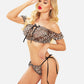 Floral Mesh Ruffle Lingerie Set