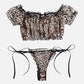 Floral Mesh Ruffle Lingerie Set