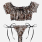 Floral Mesh Ruffle Lingerie Set