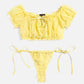 Floral Mesh Ruffle Lingerie Set