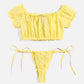 Floral Mesh Ruffle Lingerie Set