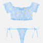 Floral Mesh Ruffle Lingerie Set