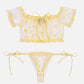 Floral Mesh Ruffle Lingerie Set