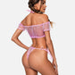 Floral Mesh Ruffle Lingerie Set
