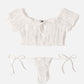 Floral Mesh Ruffle Lingerie Set