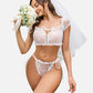 Floral Mesh Ruffle Lingerie Set