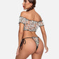 Floral Mesh Ruffle Lingerie Set