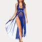 Deep V Neck Lace Mesh Dress