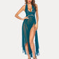 Deep V Neck Lace Mesh Dress