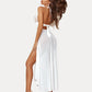 Deep V Neck Lace Mesh Dress