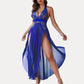 Deep V Neck Lace Mesh Dress