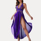 Deep V Neck Lace Mesh Dress