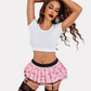 Pleated Costume Mini Skirt with Garter