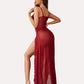 Lace Mesh Side Split Nightgowns