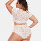 Plus Size Floral Lace Trim Set